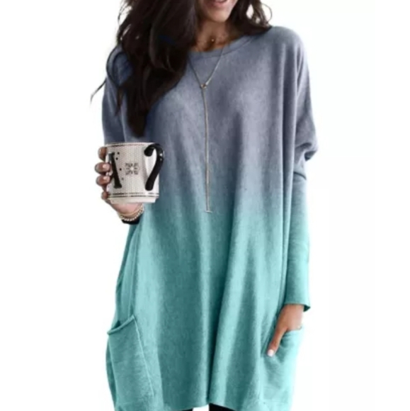 💙New boutique ombre tunic - Picture 4 of 12